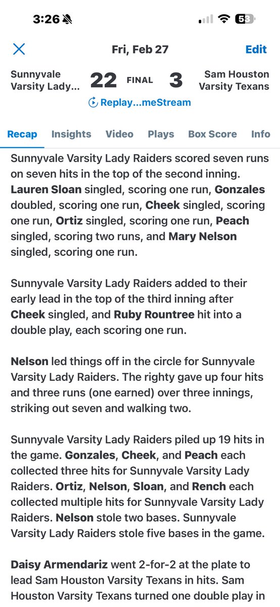 Sunnyvale Softball tweet media