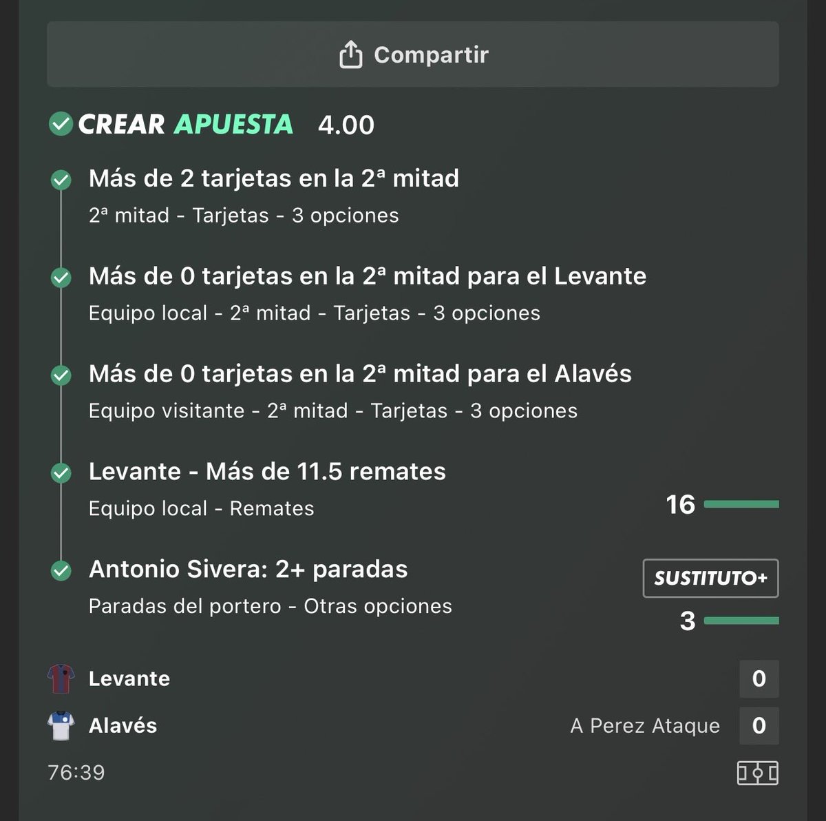 Picks_Online's tweet photo. Arrancamos otra jornada más con la cuota 4 ✅✅✅

Vamos a por un buen fin de semana 🔥

💚Like si vais a estar por aquí https://t.co/L74CpeFM9F