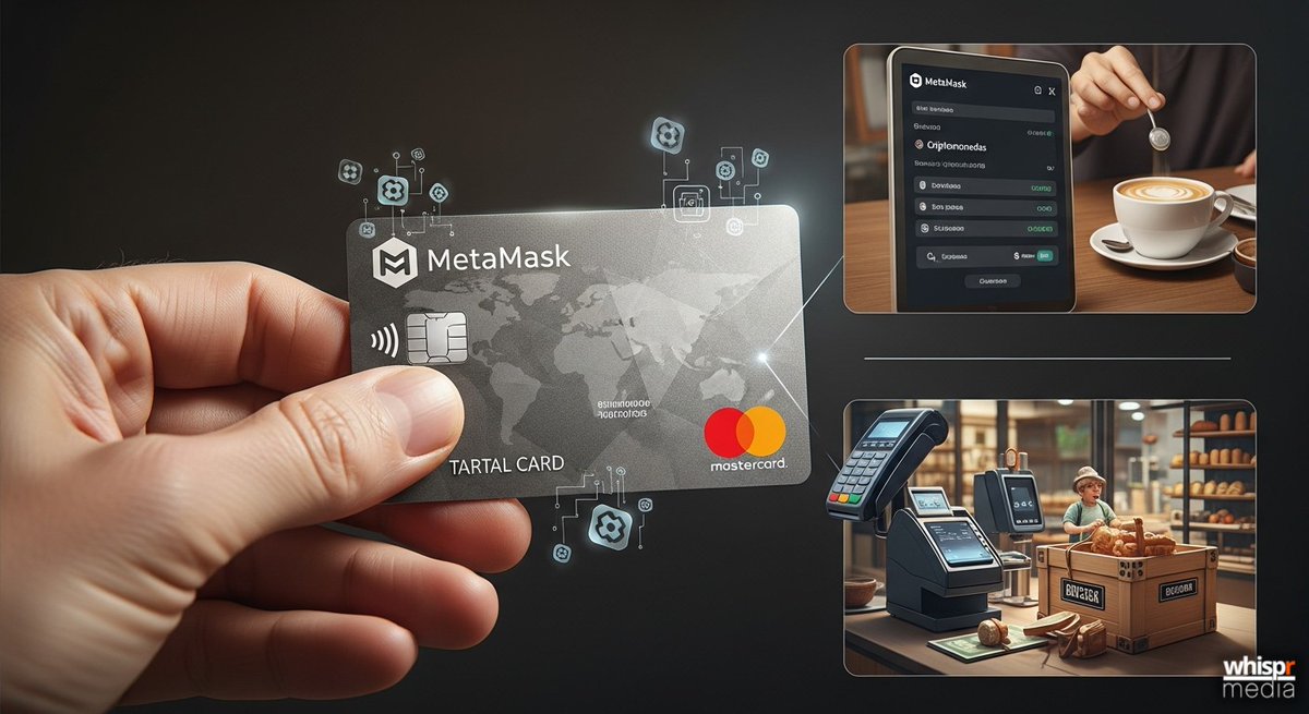 WhisprNews's tweet image. 💳 #MetaMask Card aterriza en EE.UU. y permite gastar cripto en 150M de comercios. Conecta tu #wallet sin ceder control y gana recompensas en $mUSD. ¡La adopción #cripto se acelera!