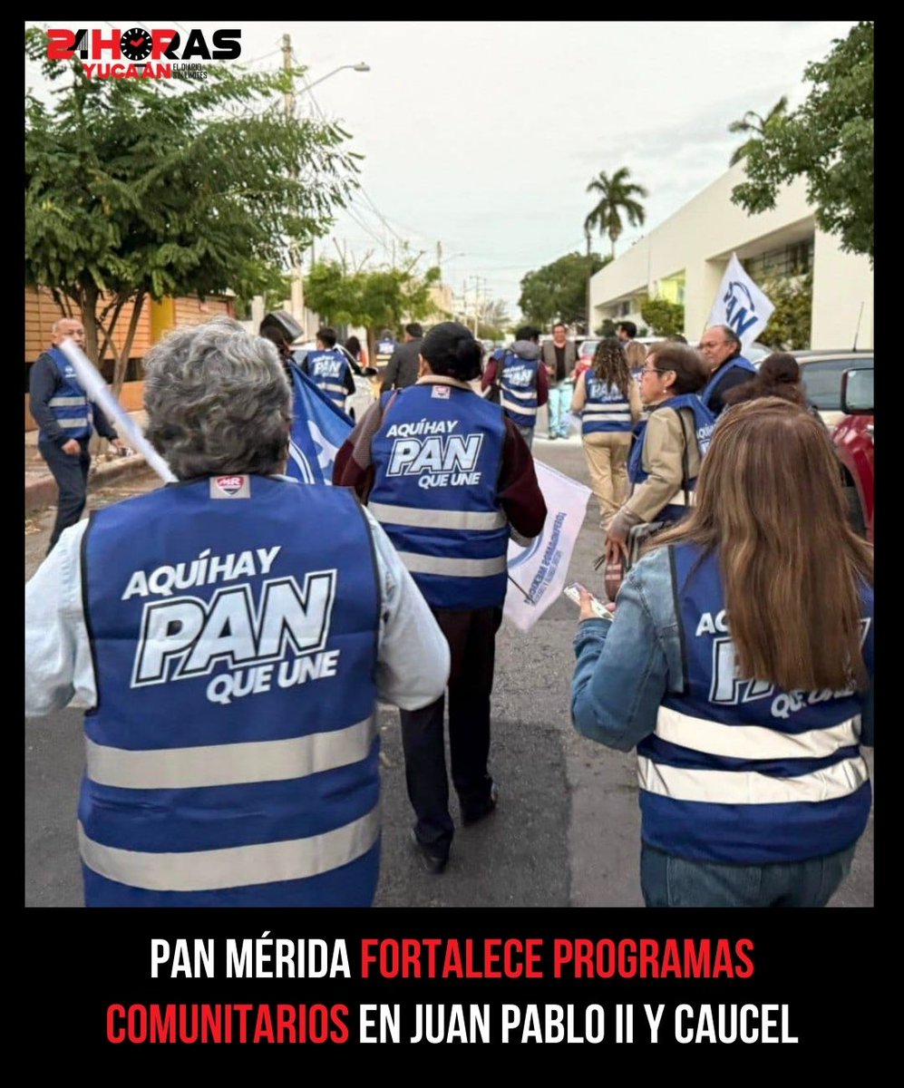 24horasYucatan's tweet photo. 🚶 Mediante los esquemas PAN en las Calles y Pintemos en Acción, la organización política ha realizado intervenciones urbanas en Juan Pablo II y Caucel.
Los detalles 👉 https://t.co/SFMr9IaMXy
#PANMérida #Mérida #BrendaRuzDurán #JuanPabloII #Caucel #Yucatán https://t.co/IKPu6JA0OS