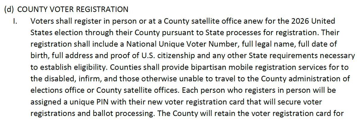 This executive order would require every voter to re-register to vote in-person in order to vote in the midterms.

The voter fraud rate is .0001%.

This isn’t about voter fraud — Trump wants to control the voter rolls, suppress turnout and manipulate the results.