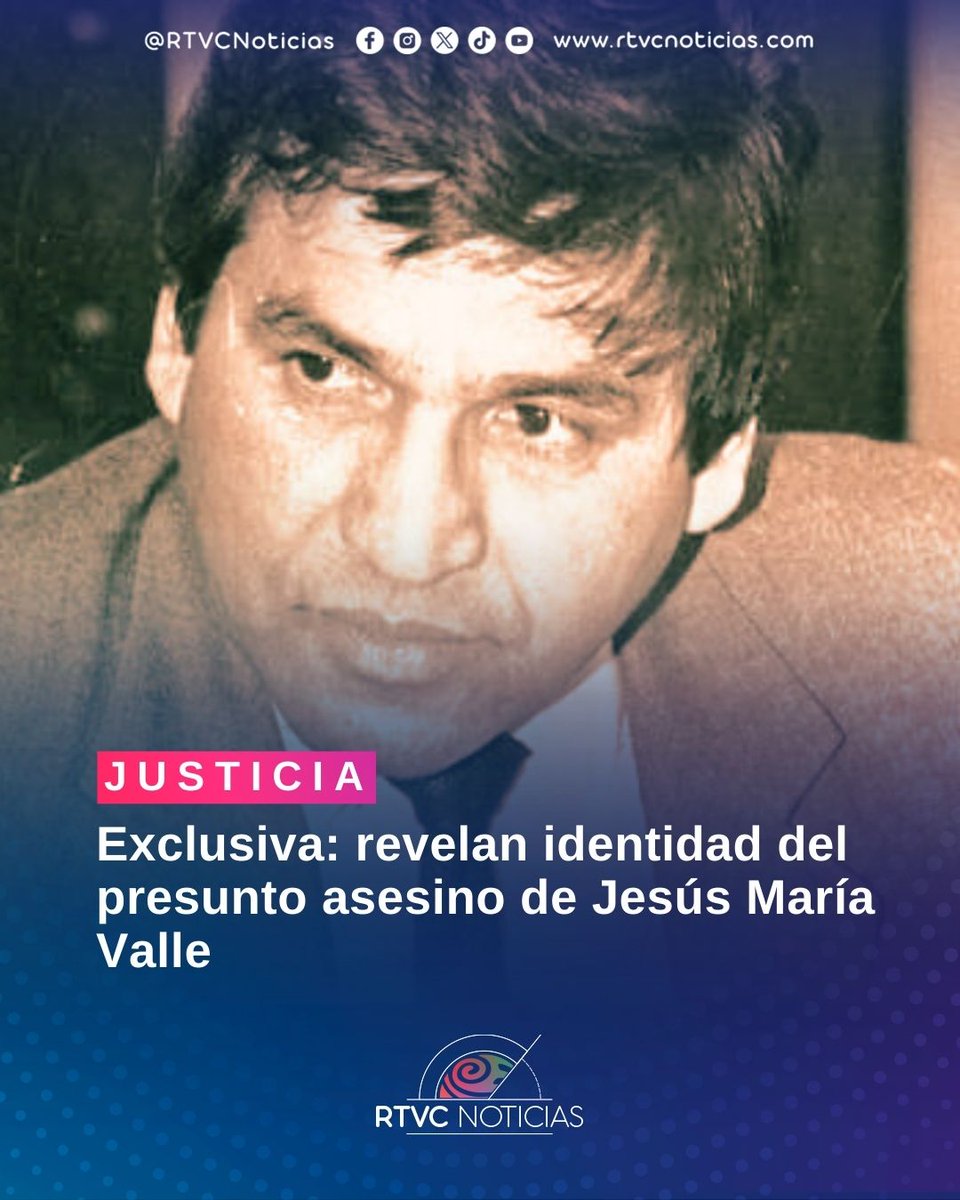 RTVCnoticias's tweet photo. #ExtraRTVC | TESTIGO IDENTIFICA AL PRESUNTO AUTOR MATERIAL DEL ASESINATO DE JESÚS MARÍA VALLE | El gerente de RTVC Noticias, Hollman Morris, dio a conocer el testimonio de Carlos Fernando Jaramillo Correa, quien asegura haber identificado al coronel (r) Jorge Eliécer Plazas Acevedo como quien comandó el ataque que terminó con la vida de Jesús María Valle Jaramillo el 27 de febrero de 1998 en Medellín. ⚖️
Según el relato, el testigo observó directamente el rostro del hombre que dirigía la acción armada y años después lo reconoció en una fotografía pública. En el marco de los 28 años del crimen, la revelación reabre el debate judicial sobre responsabilidades en uno de los casos emblemáticos de violencia contra defensores de derechos humanos en el país. 🕊️
🔴Conéctate con nosotros 👉🏻 https://t.co/RUzOsZ0xw6📲