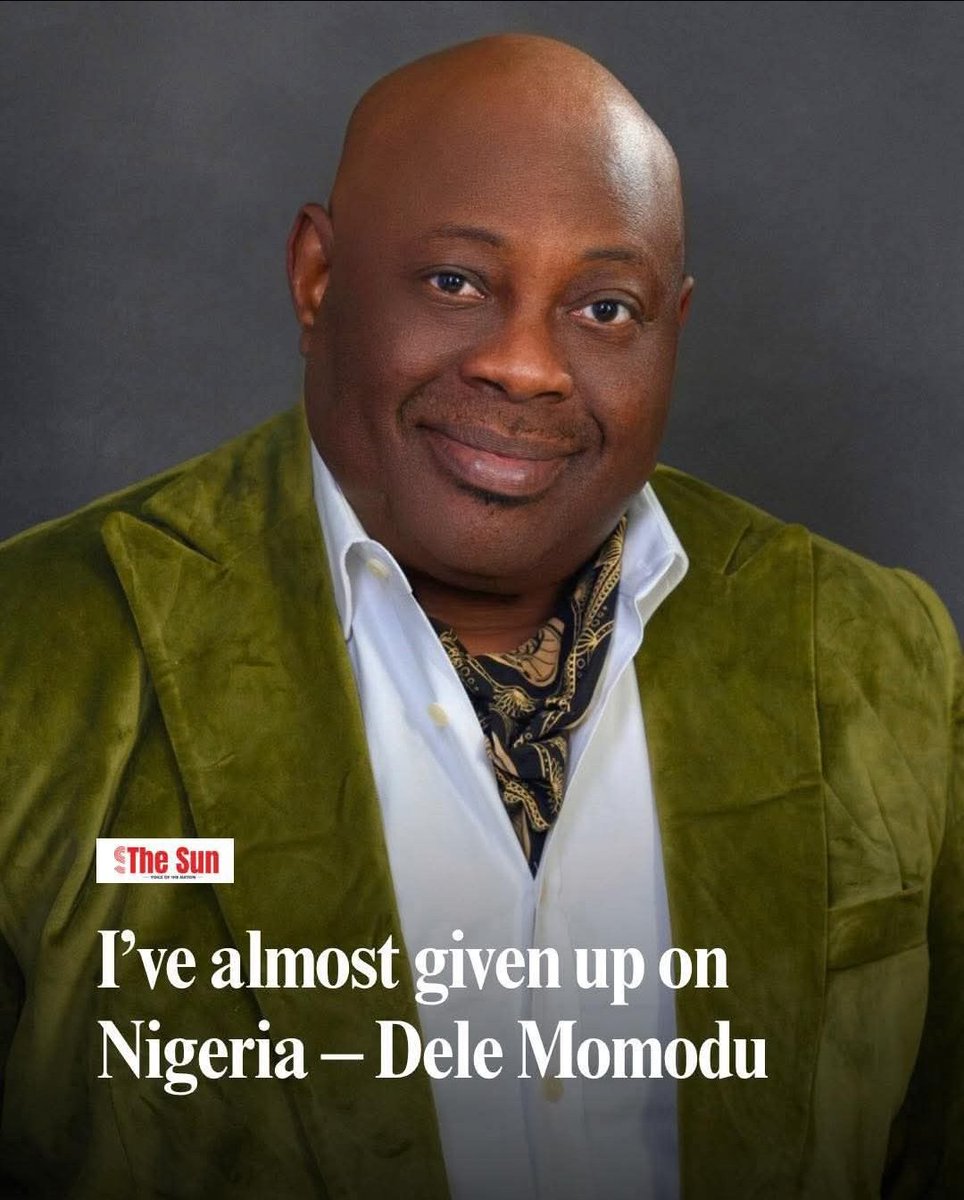 Iyoaiye_'s tweet photo. Ugoji Maximillian to @DeleMomodu

THESE WVCKED ELDERS GIVE UP WHEN THEY CAN NO LONGER EAT FROM THE TABLE.

He's saying he's almost given up on Nigeria.

You didn't give up when you were running around under IBB.

When they almost keeeled you.

You didn't give up under the high-handed Abacha who chased you and Tinubu and others out of Nigeria.

You didn't give up under the corrupt government of OBJ and Atiku because you were eating around government houses.

Ovation magazine was receiving contracts and deals for you to publish the lifestyle of those who stole Nigeria dry.

You didn't give up under Jonathan's most prodigal government where Nigeria was lucky to experience oil boom but they wasted it ?

Where over $4B meant for buying arms to combat Boko Haram ended up in the bank accounts of your friends?

Where the woman you promoted as Oil Lioness, Deizani Madueke-Allison was ordering bread from the UK and it was brought every morning by British Airways?

When she was buying diamond bra and pants?

Oga rest Jaree.

Asiwaju Bola Ahmed Tinubu is doing what this country should have done since 50 years.

You can give up.

Our hope is just rising.