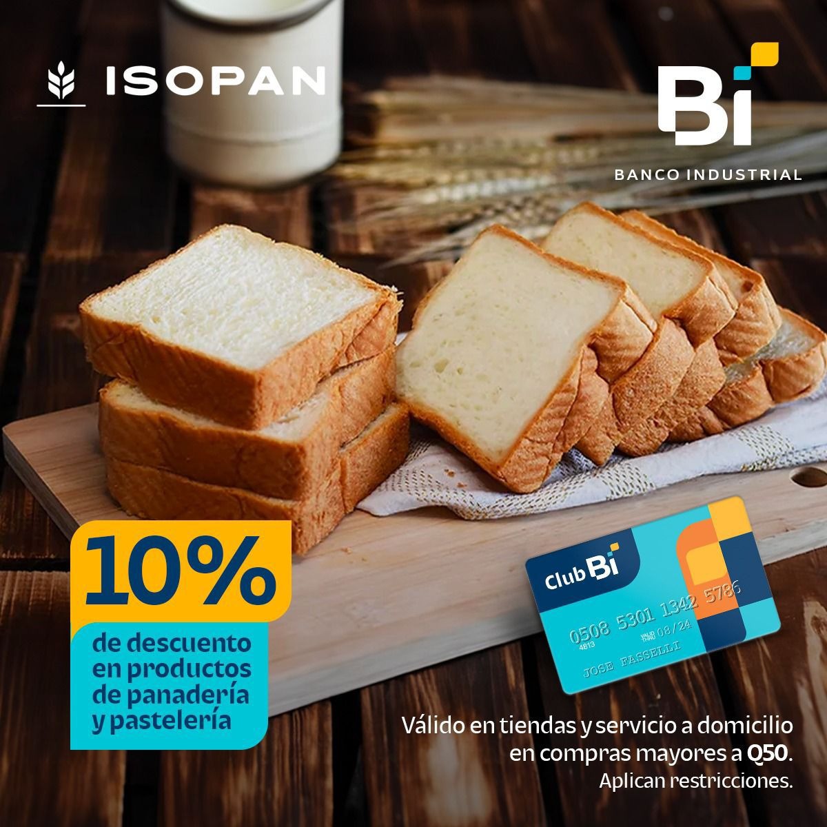 Club_Bi's tweet image. ¡Pan recién horneado y pasteles irresistibles! 😋

Con #ClubBi disfruta 10% de descuento en panadería y pastelería de @PanaderiaIsopan.
💳 Aplica una promo por tarjeta al día.

#Ahorro #Panadería