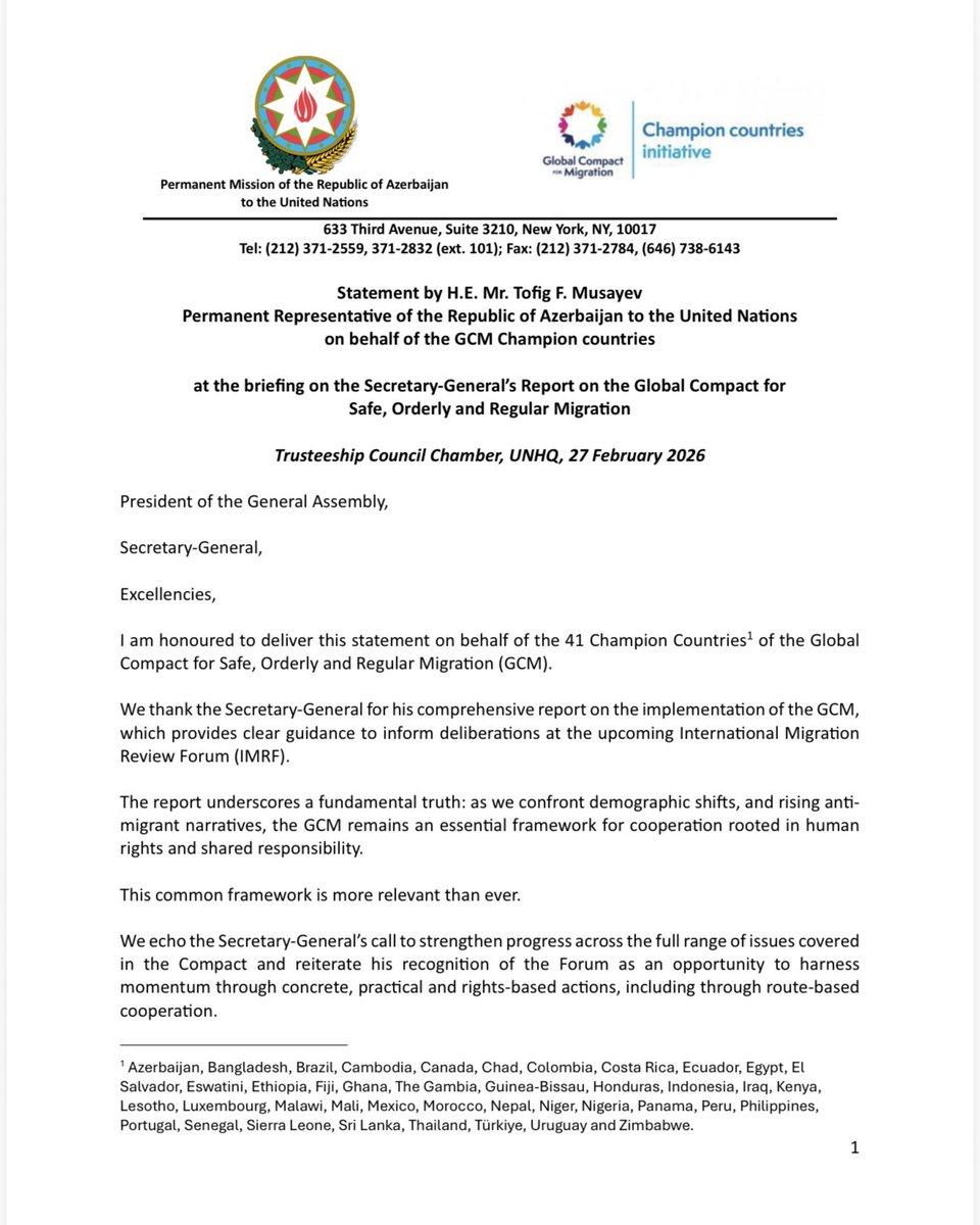 Azerbaijan UN 🇦🇿 tweet media