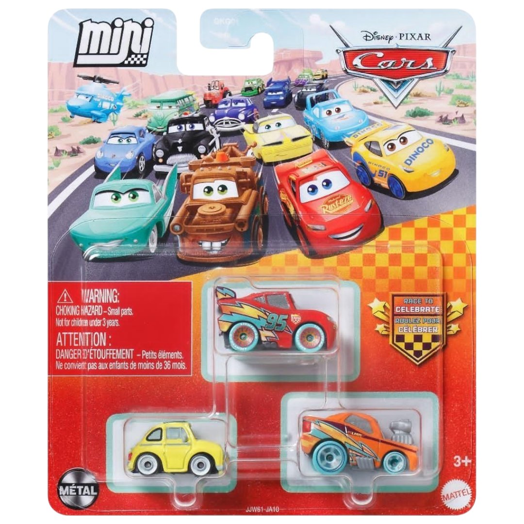 Cars】#ミニミニカーズ RacetoCelebrate3パックが登場❣️ 20周年mini