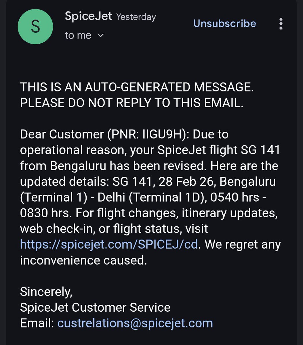 Why has this flight been delayed? And if it’s due to operational reasons, why weren’t passengers informed in advance so they could plan their arrival at the airport accordingly?

Also, could you please clarify what my rights are in light of this delay? <a href="/flyspicejet/">SpiceJet</a> <a href="/DGCAIndia/">DGCA</a>