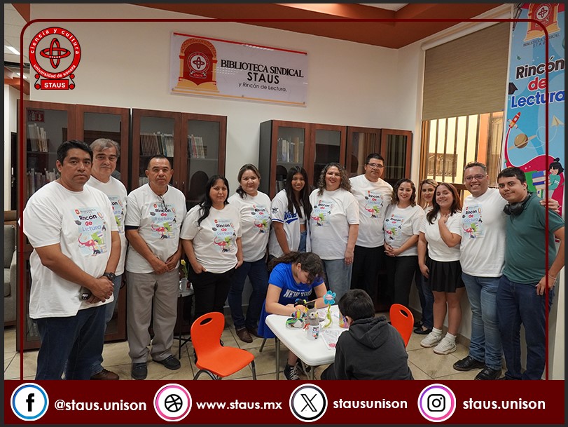 stausunison's tweet image. #STAUS inaugura la Biblioteca Sindical y el Rincón de la Lectura. 📚

Un espacio para académicos y sus familias que busca fortalecer la vida sindical y cultural. La jornada incluyó presentaciones editoriales de Armando Moreno Soto y José Eduardo Calvario.

¡Ven a conocerla y dona