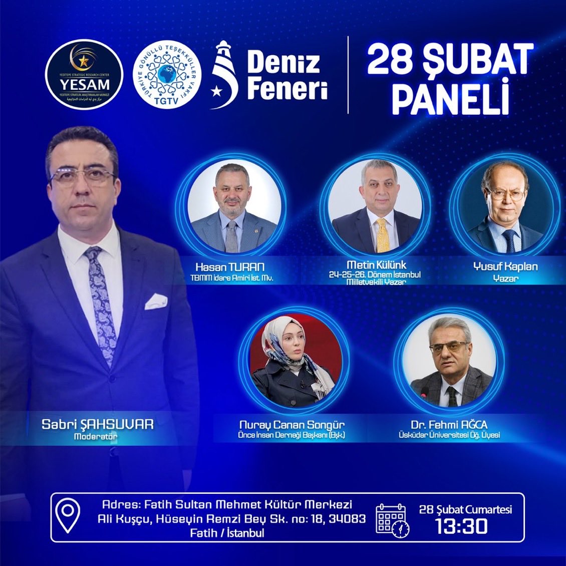 28 Şubat postmodern darbesi darbelerin en sinsisi ve en yıkıcısı oldu. Zihnimizi felçleştirdi, üç büyük ihanetle sonuçlandı. 

Bugün Fatih’te 13.30’da 28 Şubat darbesinin nasıl yıkıcı bir ihanet olduğunu konuşacağız…

Kardeşlerimizi bekleriz…
#28Şubat #28ŞubatıUnutma