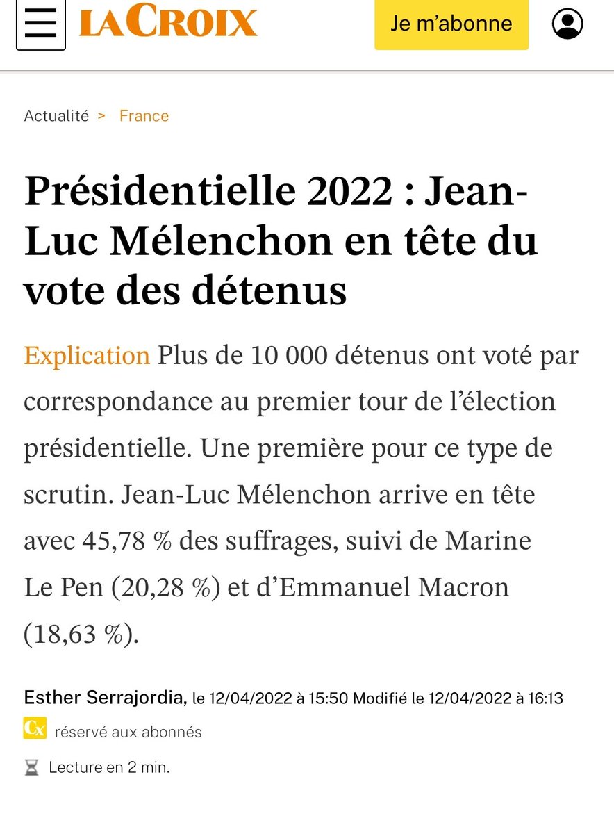 <a href="/le_Parisien/">Le Parisien</a> La majorité des détenus sont des adeptes de l'idéologie Lfistes. Ca en dit long sur le danger de l'extrême gauche