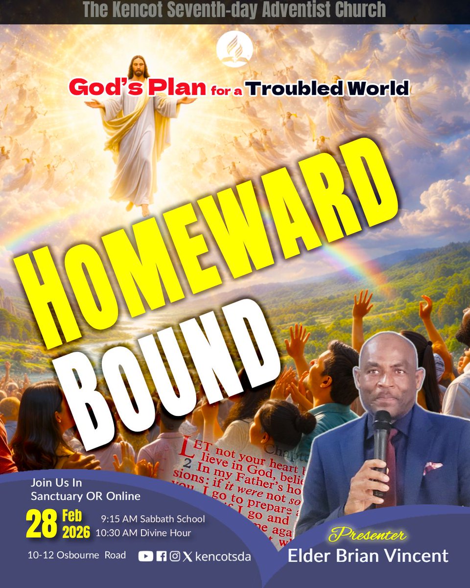 Homeward Bound | God's Plan for a Troubled World | Evangelist Brian Vincent | Feb 28, 2026 , 9:15 AM youtube.com/live/5rHreKXB0…