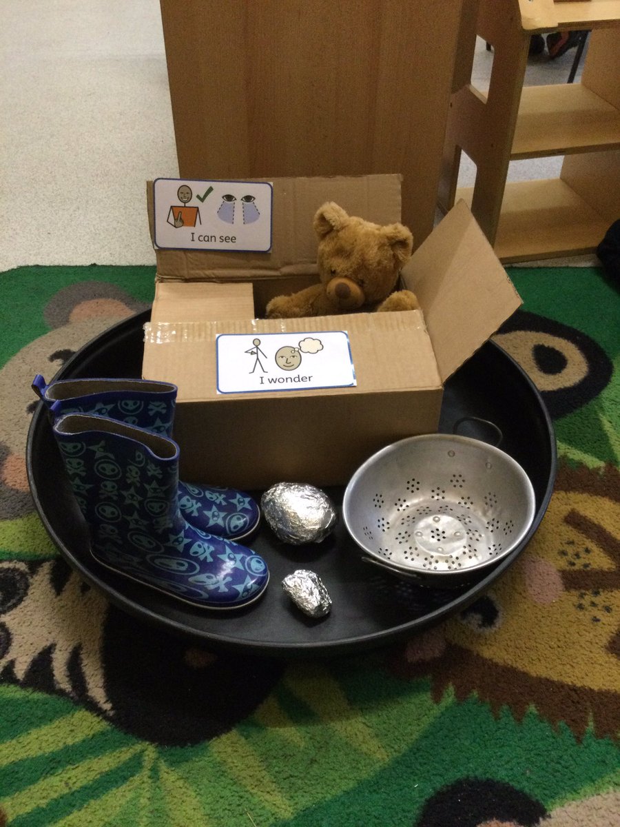 LeighPrimary's tweet photo. Nursery/Reception children were excited to find clues in the turf tray for our immersion session. We were thinking and nesting our skills to find out what topic story we would have next. @voice21oracy #Literacy #groupdiscussion #takingturns #lifelonglearners https://t.co/8vxVPxBd4P