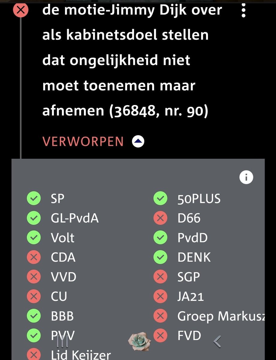 EnkNathalie's tweet image. Waarom presenteert een partij als @fvdemocratie met #lidewij zich aan haar kiezers dat ze tegen een kloof zijn tussen rijk en arm  
Maar in vervolg wel tegen de motie stemmen van @jimmydijk #sp👇 

#Motie ( 26 februari 2026 )