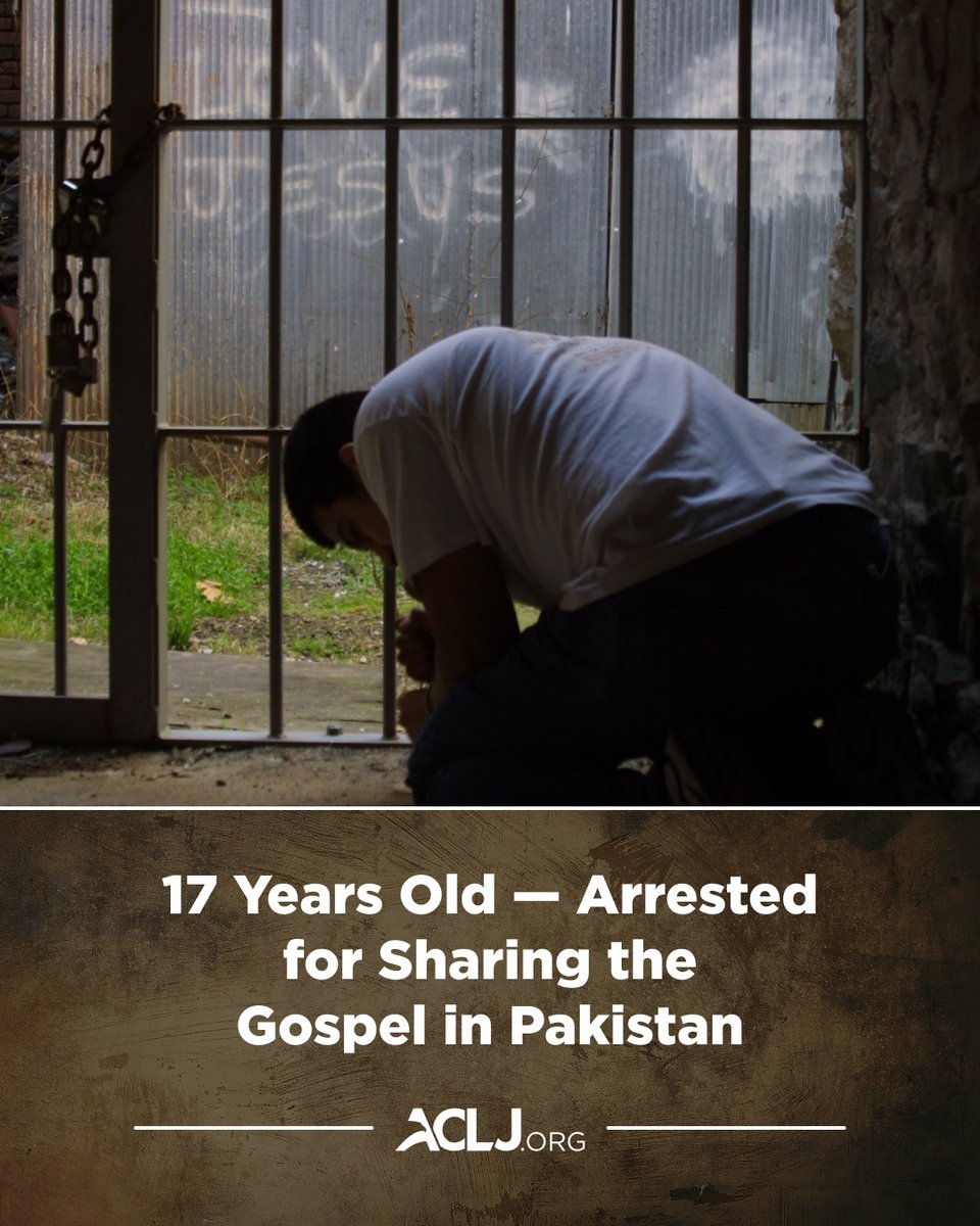 Zubaeem was arrested at 17 for sharing his faith at a Pakistan train station. Two years later, he is still fighting for his freedom. 

No violence. No crime. Just sharing the Gospel.

The ACLJ is fighting for his freedom. Read more: brnw.ch/21x0kmi