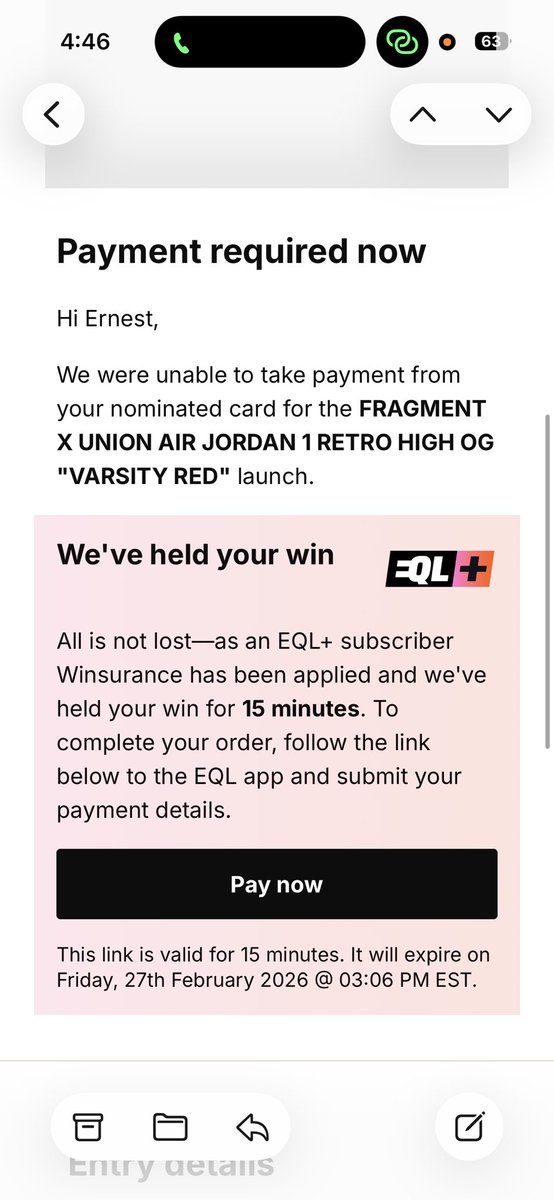 Bufu__22's tweet photo. @EQLofficial you guys send an email for the winsurance? A text would have be better. https://t.co/crCHrV06iK