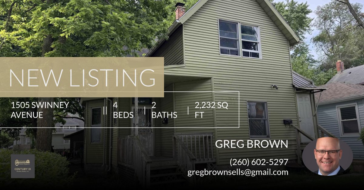 RealHomeExperts's tweet photo. 📍 New Listing 📍 Take a look at this fantastic new property that just hit the market located at 1505 Swinney Avenue in Fort Wayne. Reach out here or at (260) 602-5297 for more information https://t.co/quoQz6C5TP https://t.co/PZ7uBpK0cO