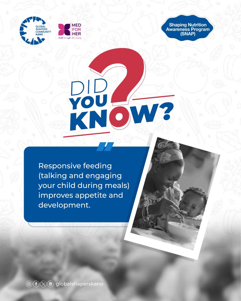 ShapersKano's tweet photo. Small daily feeding decisions shape lifelong outcomes. #SNAP #shapingnutrition #malnutrition https://t.co/cMOLVfHpVi