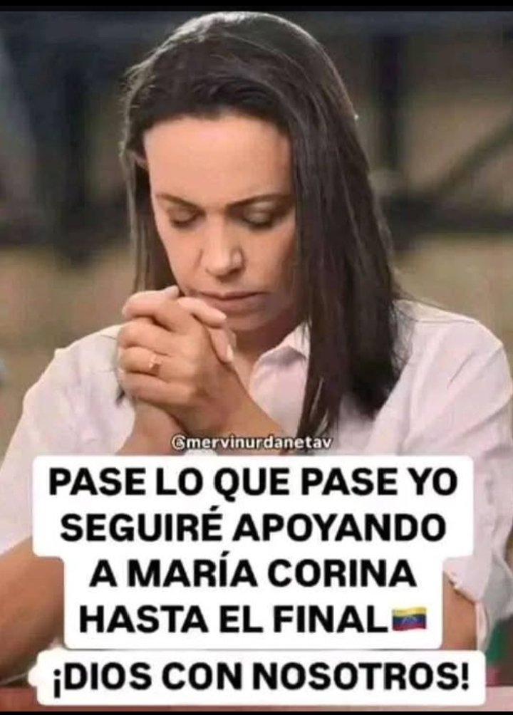 Cuando Venezuela necesitó libertadores, no los importó, Los Parió 👊🫶🇻🇪🌹💪
CONTIGO HASTA El FINAL 
🎶 María Corina es la mía 🎶
🎶 María Corina es la mía 🎶
🎶 María Corina es la mía 🎶
