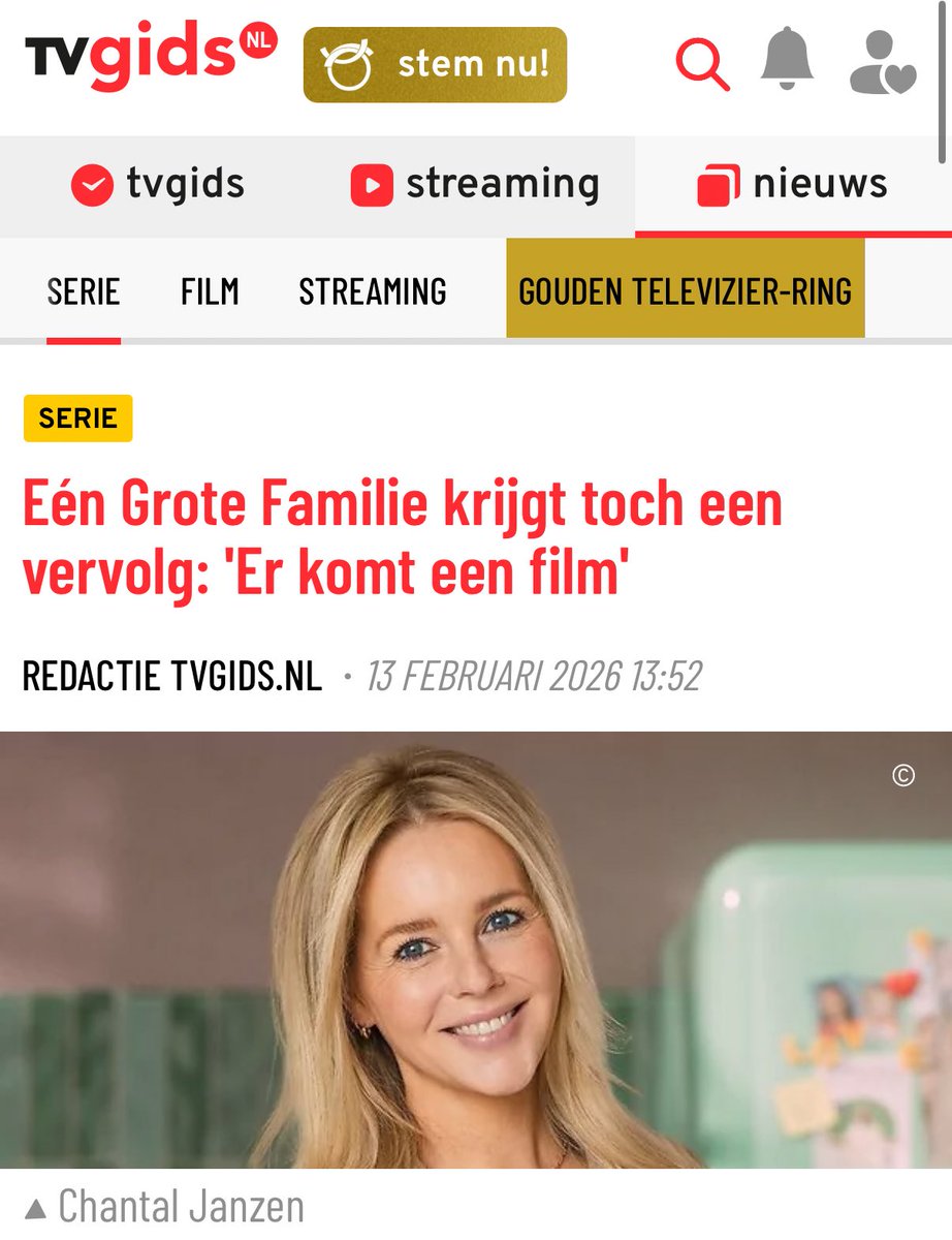 Dat de serie #eengrotefamilie van Chantal Janzen een film krijgt was al bekend. Maar nu gaan de opnames binnenkort van start en het blijkt om een #kerstfilm te gaan!