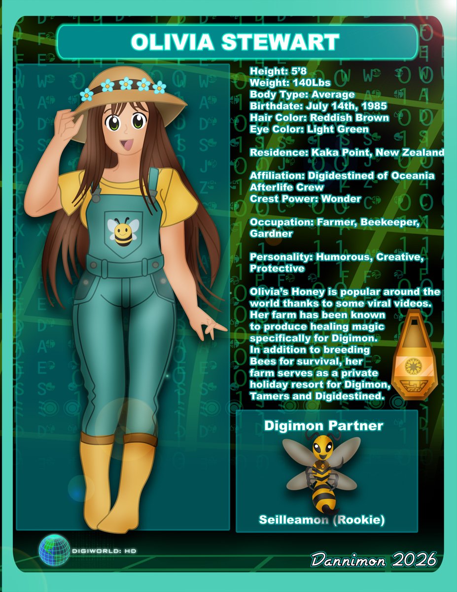 Olivia takes her role as the Healer very seriously, her honey and