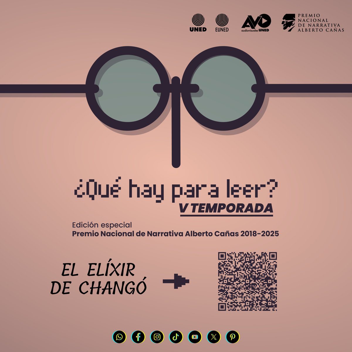 ¿Qué hay para leer? 📚 Quinta Temporada✨
🎉 Hoy viernes: segundo episodio “El elíxir de Changó” 👺 Un hippie santero crea un elíxir que rompe el bloqueo creativo de un escritor y desata una colección de relatos imperdible.

🎧 soundcloud.com/audiovisualesp…

📖 editorial.uned.ac.cr/catalogsearch/…