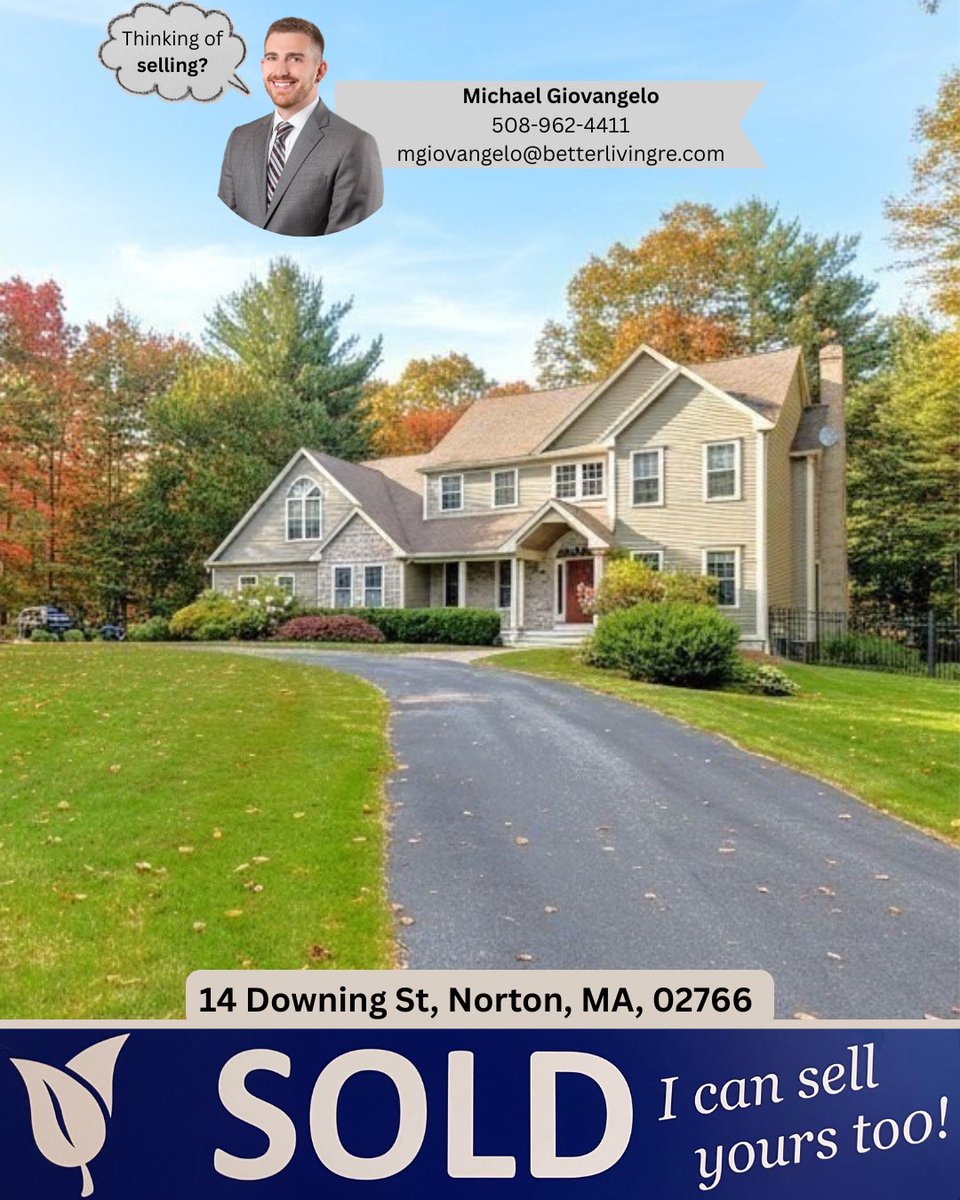 🏡 SOLD in Norton! 🏡

Congratulations to my seller on the sale of 14 Downing St, Norton, MA.

With the right pricing strategy, strong marketing, and expert negotiation, we were able to achieve a fantastic result. 

Thinking about selling? Let’s talk!

#closingday #nortonma