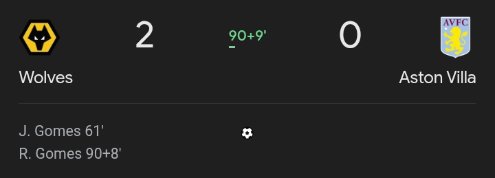 Wolves schooling with unai,top four might be gone because those chefs behind are not losing soon.