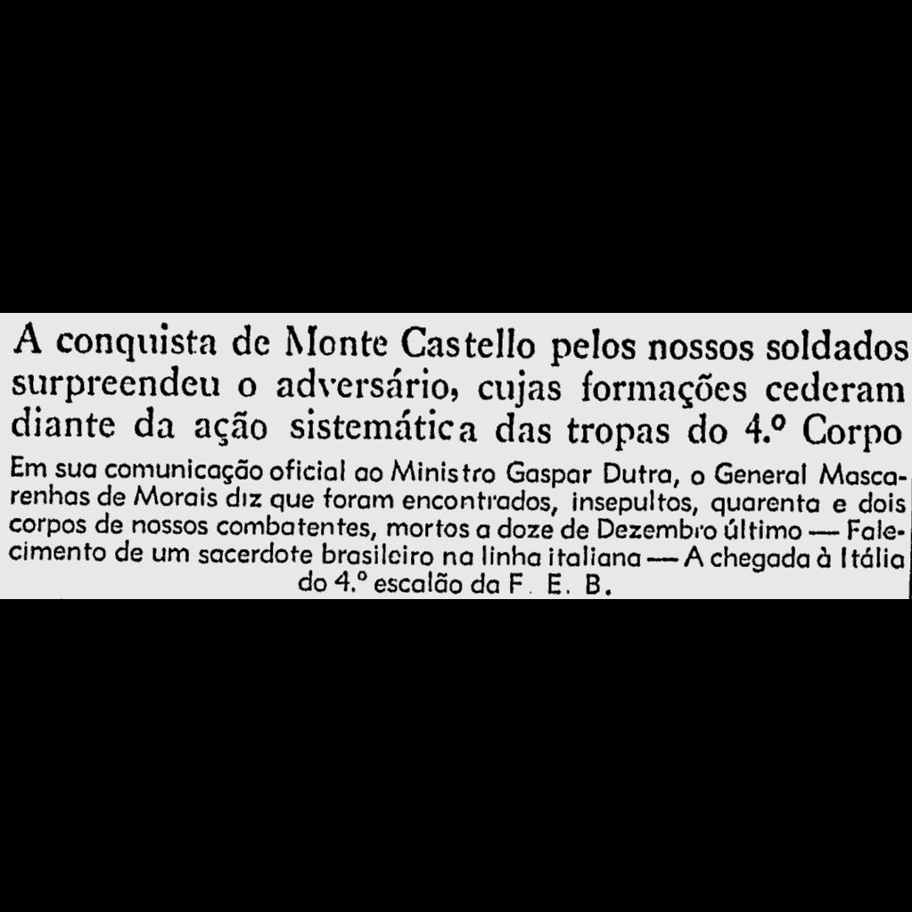 sentandoapua's tweet photo. Notícias da 2ª Guerra: 27FEV1945-A conquista de Monte Castello pelos nossos soldados surpreendeu o adversário https://t.co/xUyc9a4a0z
#FEV45 #JB #WWII #FEB #MonteCastelo @exercitooficial @feb_brasil https://t.co/SzmzOpTULz