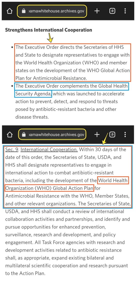 PPR_Mile's tweet image. Pre-planned since at least 2014 when Obama signed the Combating Antimicrobial Resistant Bacteria (CARB) Executive Order via a 5 yr National Action Plan that implemented Antibiotic Stewardship Programs as a Federal Law throughout all hospitals, and coordinated with the WHO and UN