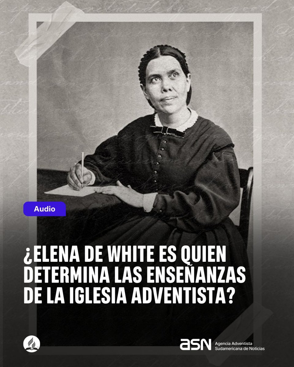 iasdsudamerica's tweet photo. La escritora estadounidense Elena de White ✍️ tiene un papel importante en la historia y el establecimiento de la Iglesia Adventista ⛪️📖. 

¿Cuál es este papel y cuáles son sus límites? 🤔✨ Encuentra las respuestas en este audio. 🎧👇🏽
https://t.co/pSRLTp36A3 https://t.co/ESEmuCVukJ