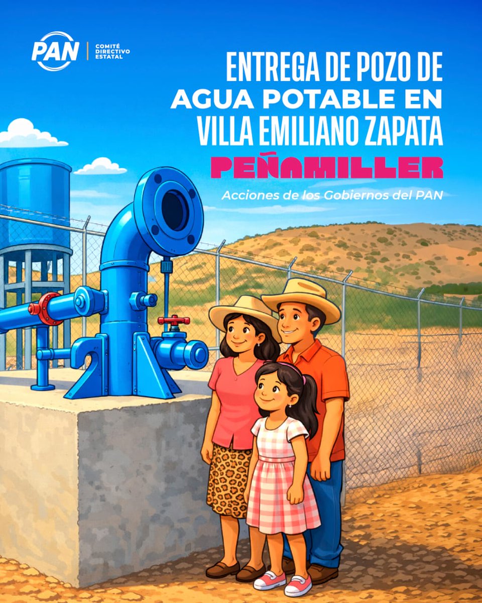 Los gobiernos del PAN hemos impulsado obras en los municipios, para garantizar el derecho al agua para todas las familias. 

Con más y mejor inversión para #CuidarPeñaMiller