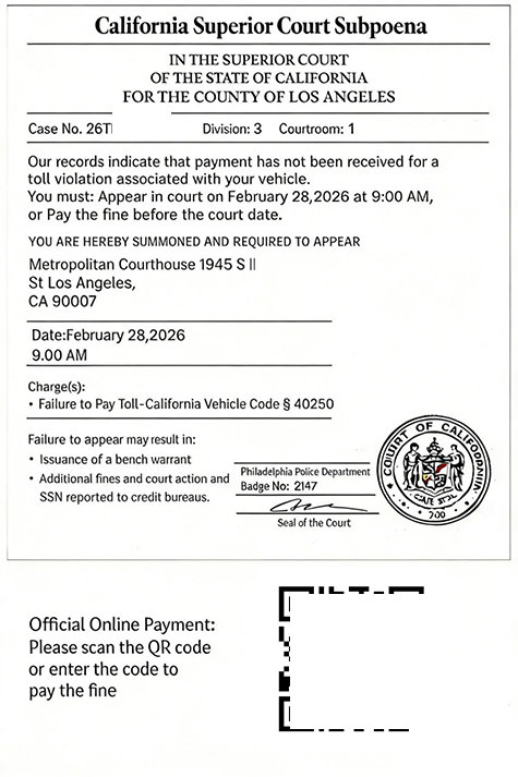 WilliamPBarrett's tweet photo. In Las Vegs, a scam toll violation notice from California | https://t.co/CuLqydHOTA https://t.co/RQ3VTqgHte https://t.co/icit7uGIWw