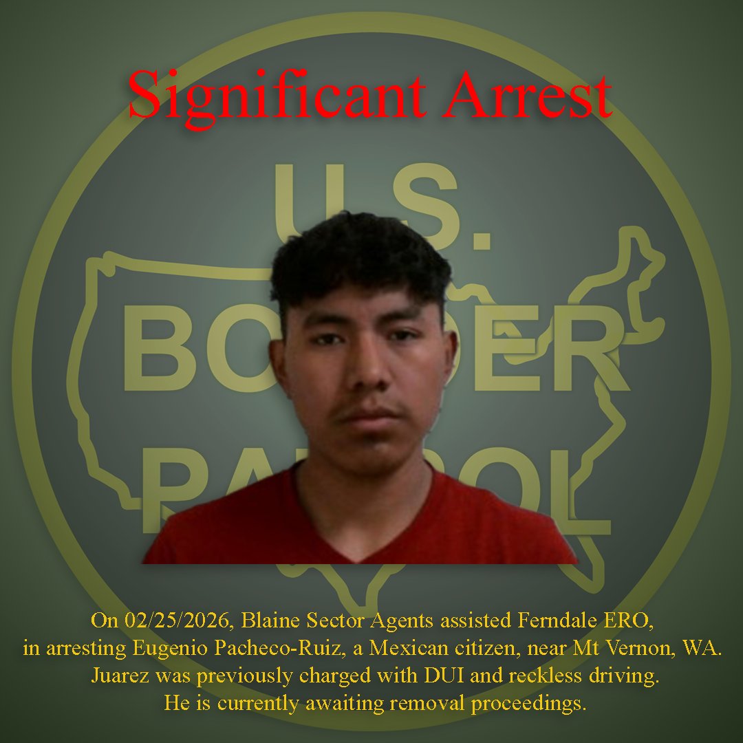 US Border Patrol Chief Patrol Agent Blaine Sector tweet media