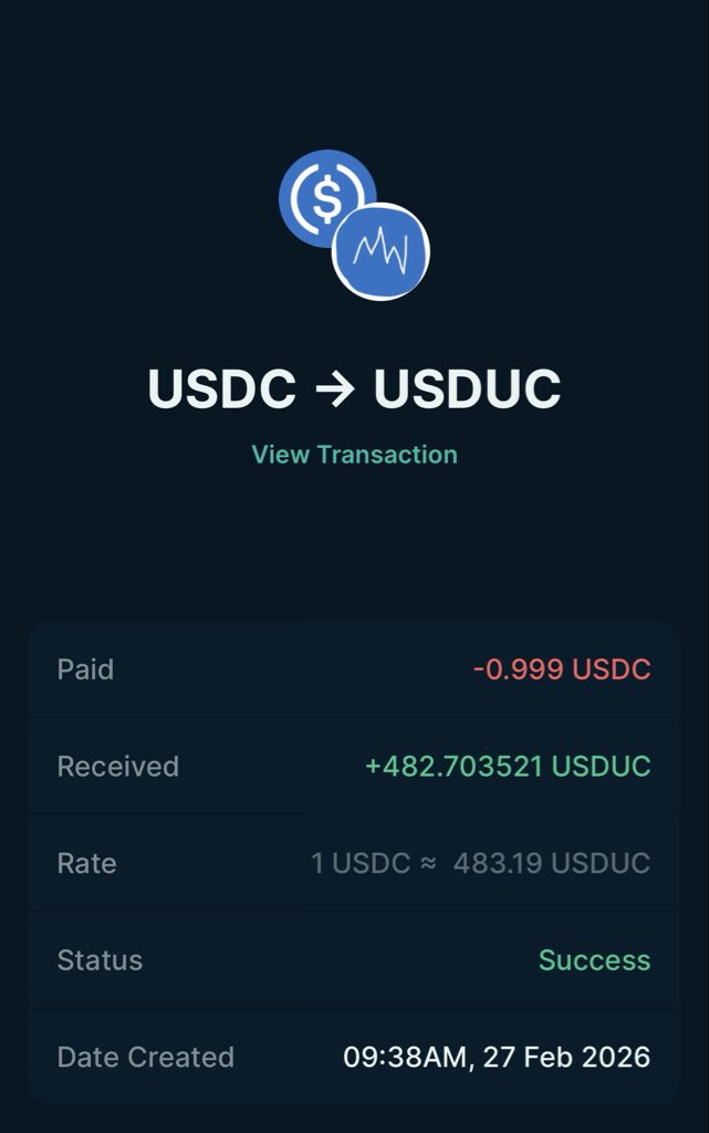 Day 99 of daily DCA into $USDUC