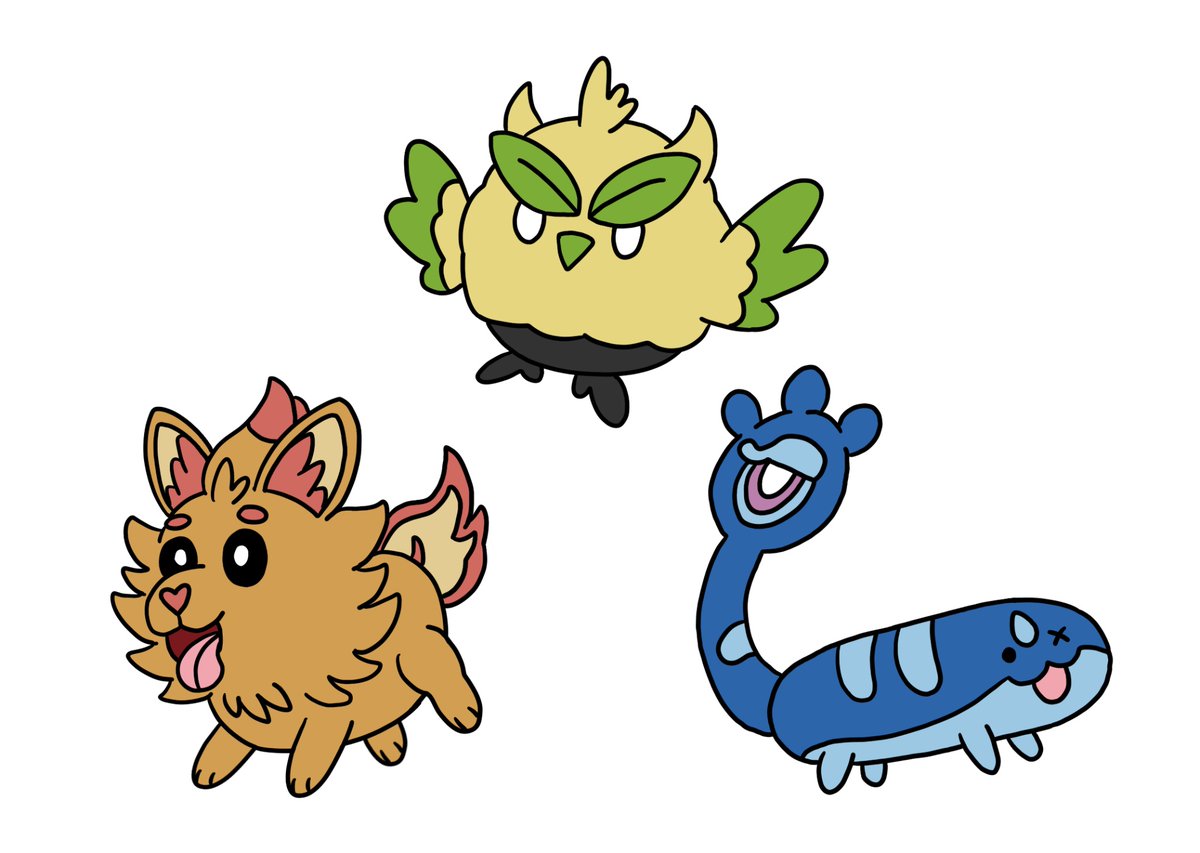 JTNintendoFan64's tweet image. #RavenCrafts #BloodflameArt #rkggk 

Gen 10 starters look great. 🌱🔥💧