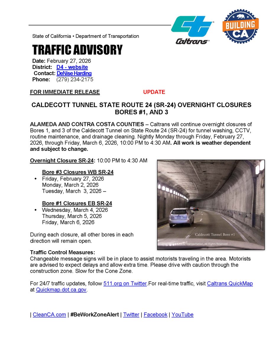 Caltrans District 4 tweet media