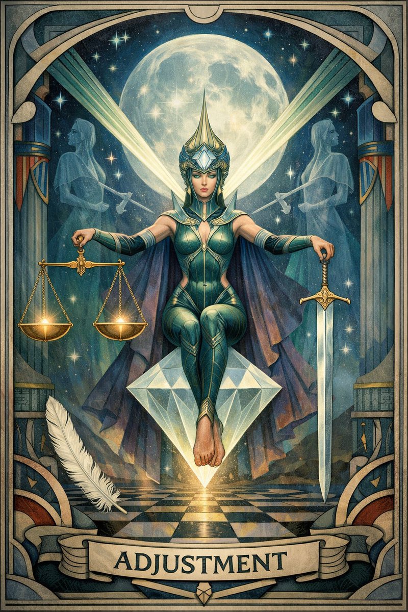 shatteredorb's tweet photo. A Card For You, A Read From Me
Evening Reading - Eighth of the Major Arcana, Adjustment
Full write up on links in profile.
Be Safe & Be Well.
Love ❤️🔮
#witch #tarot #thoth #shaman #blessedbe #evening #night #moon #reading #sobeit #Adjustment #Eight #MajorArcana #Justice #weigh https://t.co/e6VMMMKSLl