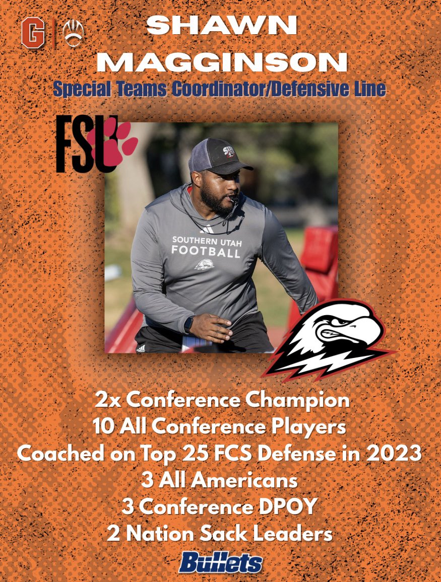 GburgFB's tweet image. We are beyond excited to welcome Coach Zach Mallard, Coach Trey Kavanaugh, and Coach Shawn Magginson to Gettysburg Football. 
Their track record speaks for itself, and the hard work begins now.
Welcome to the Bullets family, coaches. We’re happy to have you with us.