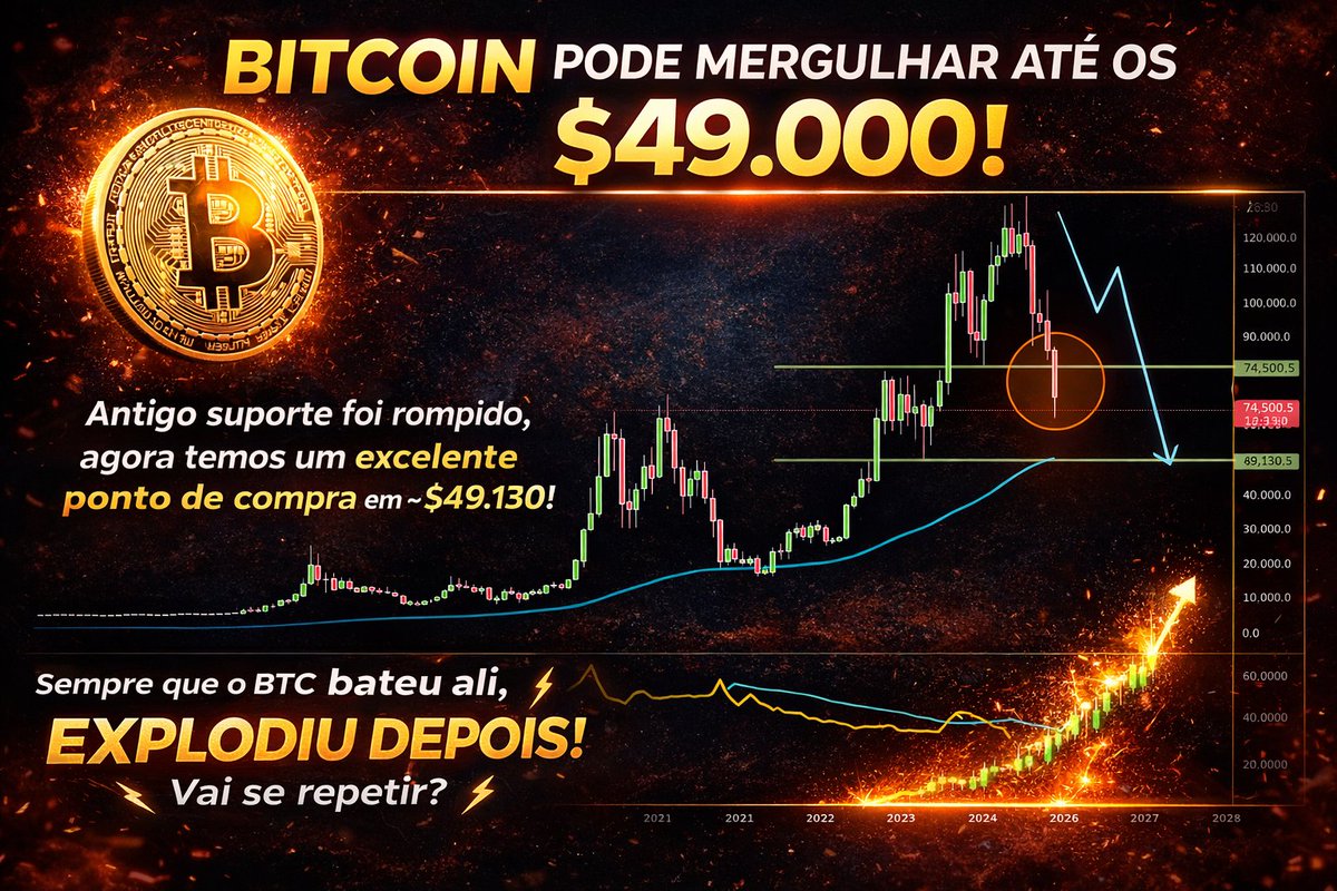 Espero que caia rápido, em meses ou semanas, para que o Bitcoin e todas as criptos, principalmente o XMR, explodam durante todo o período de 2026, 2027 e 2028! 2028 será o ápice do início da Grande Depressão gerada pela IA, segundo projeção da Citrini Research!