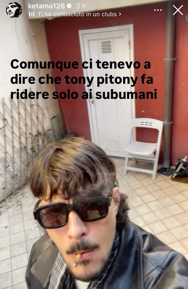 nogoldencrime's tweet photo. tutto ciò che ho da dire su tony pitony #sanremo2026 https://t.co/L1vMXFhuKo
