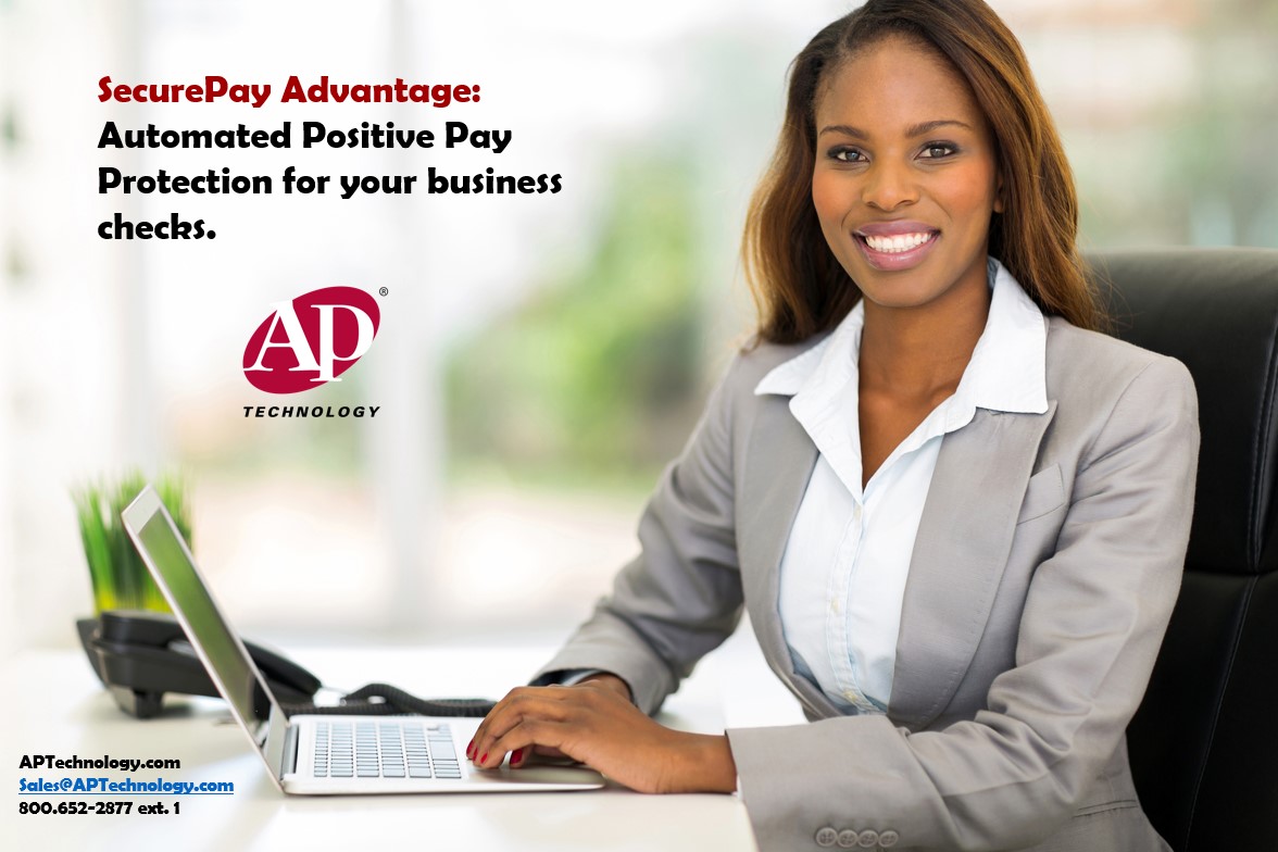 #SecurePay is automated Positive Pay fraud protection for your #check payments. Installs in minutes and works with all accounting systems. No more check format errors. Recommended by banks and brought to you by #APTechnology. Ask for a demo. aptechnology.com/positive-pay.h…