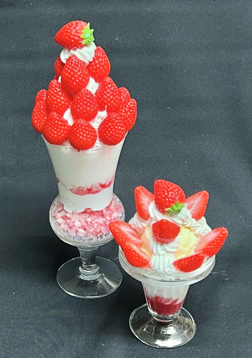 34cmのジャンボなパフェ さらに大きな物もあり ＃食品サンプル ＃なが