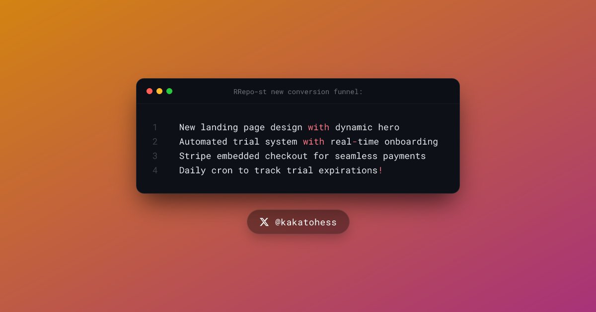 Day 11/30: $0 -> $100 MRR 🚀

• MRR: Still at $9 (+0) from Repo-st 
• Crossed 1,500 followers🎉 
• Added PostHog for Repo-st analytics 📊 
• Killed the friction on Pictiny:  users can now run up to 3 free audits to see the value before paying 

Plus, I just leveled up Repo-st