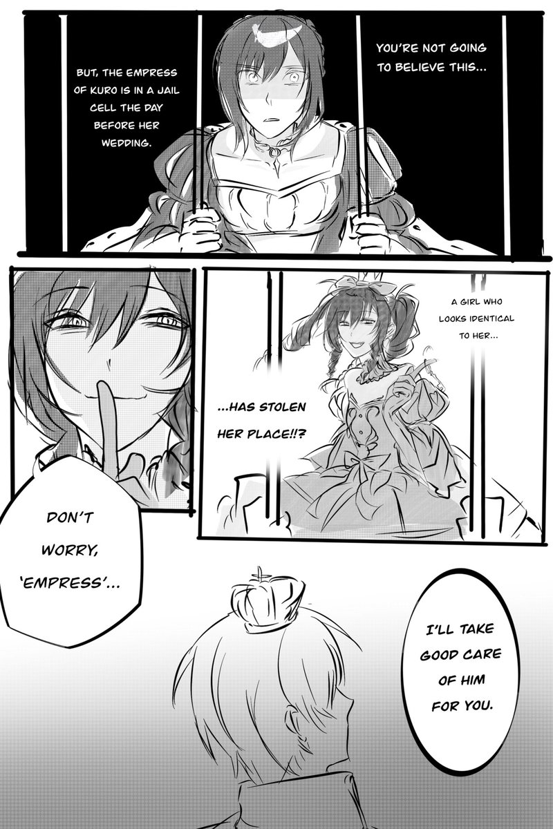 popcorndoesnot1's tweet photo. Ah this sort of crossover comic with Jester Ena and Eventide Ena was requested https://t.co/PadnbiV0rb