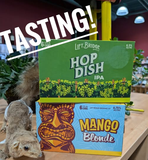 glwns's tweet photo. We're excited to have Lift Bridge Brewing Company in store for a tasting! From 5-7pm stop on in for a taste of some local brews. They're on SALE too! 
@LiftBridge https://t.co/5npdfRkw2L