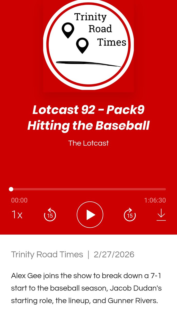 Seems like a good time to share the latest Lotcast. 

Alex Gee of <a href="/InsidePackSport/">Inside Pack Sports</a> joins to talk about the baseball team that is currently scoring more runs. 

trinityroadtimes.com/podcast/episod…