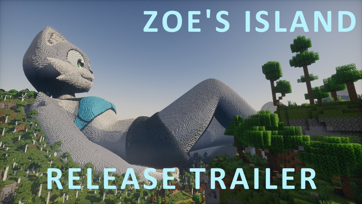 Zoe's World 2.0 - Zoe's Island is COMPLETE! 
That took SOO MUCH WORK XwX
You can watch the trailer here:
youtube.com/watch?v=rPQZYU…

#giantess #sizedifference #anthro #furry #minecraft