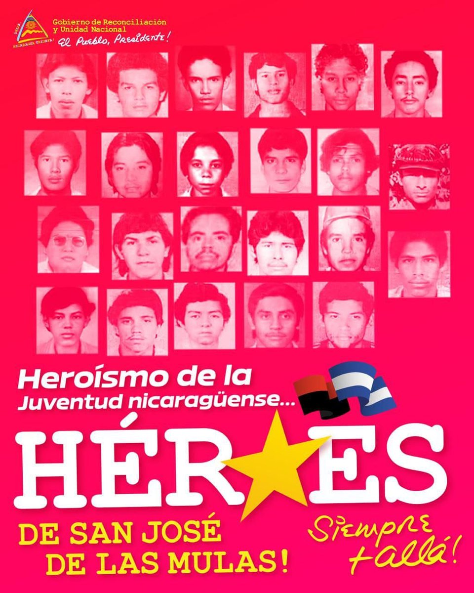 Honor y gloria a estos jóvenes defensores de la revolución sandinista. ❤️🖤❤️🖤❤️🖤
#Nicaragua