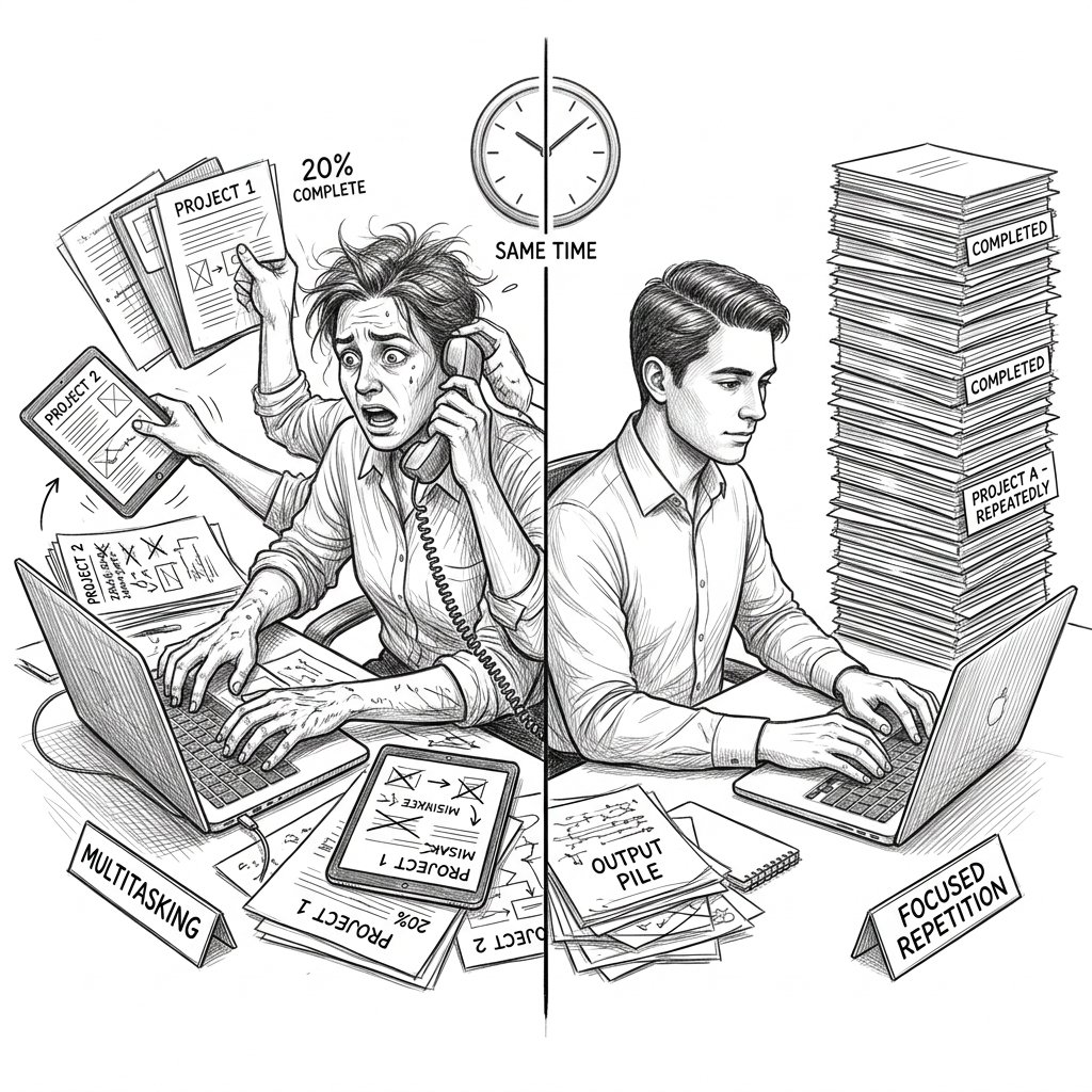 wittyprince_'s tweet photo. Focus on a few things today, so you can do them FAST and in VOLUME

If you're multitasking, doing so many different things:

he quality of your decisions + output will be very low because there's just way too much to do. https://t.co/DYL6i6pJFb