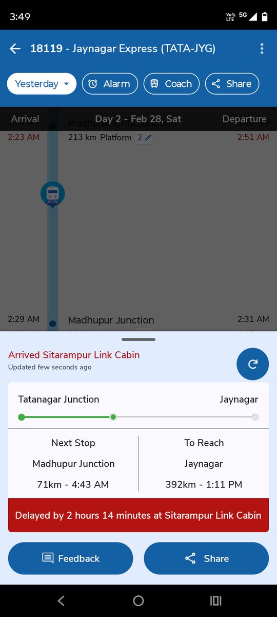 jha_deepak26's tweet photo. हम कैसे विश गुरु बन सकते हैं
AI ke daur me itna late train
@RailMinIndia @AshwiniVaishnaw
@RailwaySeva PNR:-  6765135805 https://t.co/NyUA0zs14y